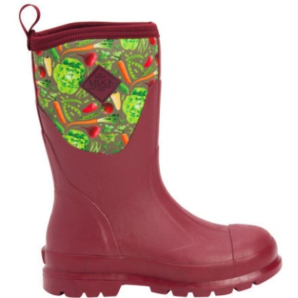 Muckboot Dames Chore Classic Mid Veggie Print Rood