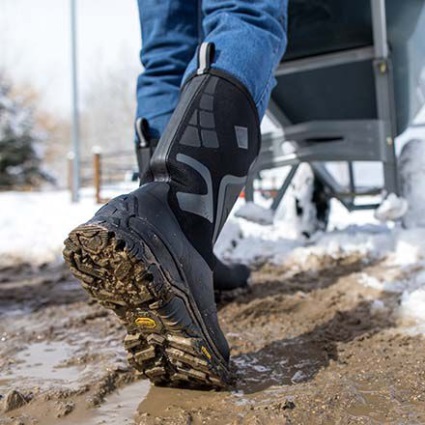 Muckboot Zwart Heren Apex Pro Vibram Arctic Grip A.t. Treklip