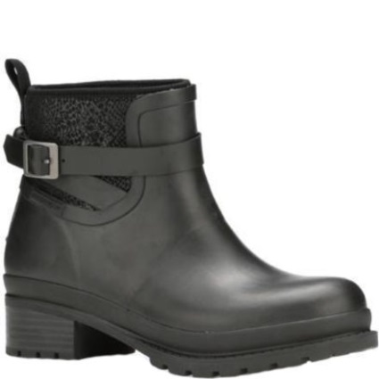 Dames Liberty Waterdichte Enkellaars Van Rubber, Zwart