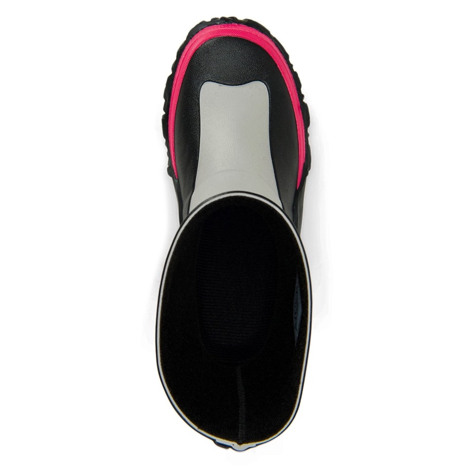 Hoge Kinderlaarzen Forager Muckboot Grijs Zwart Roze