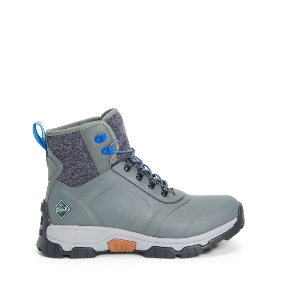 Apex Korte Veterlaarzen Voor Heren Grijs Muckboot