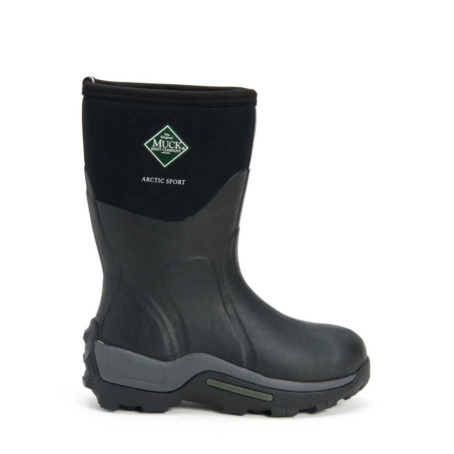 Heren Arctic Sport Korte Laarzen Muckboot Zwart