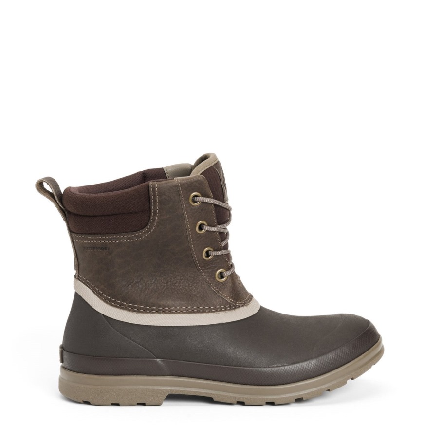 Muck Originals Eend Leren Korte Laarzen Met Veters Muckboot Taupe