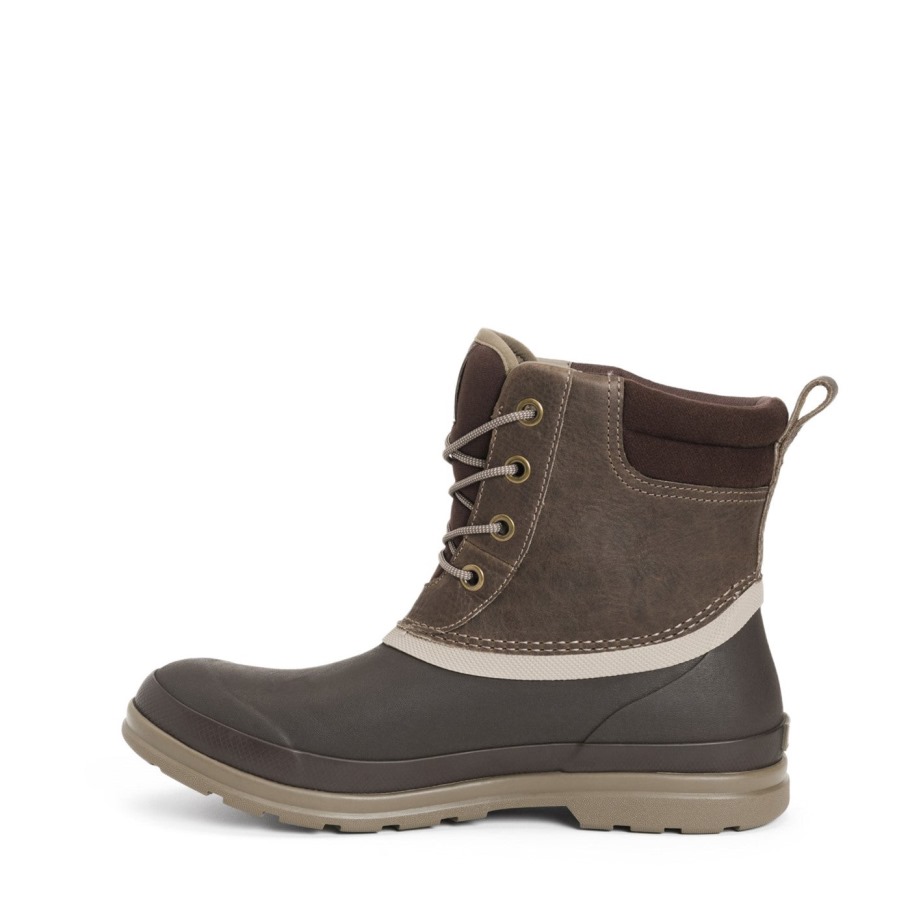 Muck Originals Eend Leren Korte Laarzen Met Veters Muckboot Taupe