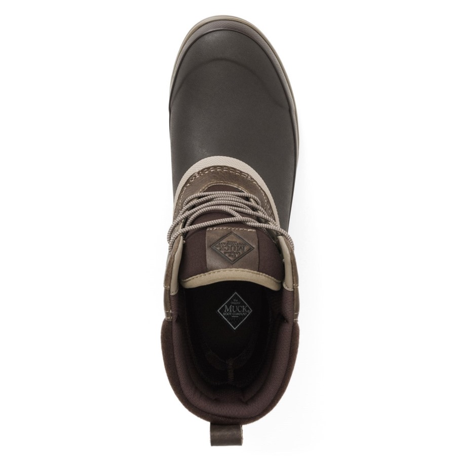 Muck Originals Eend Leren Korte Laarzen Met Veters Muckboot Taupe