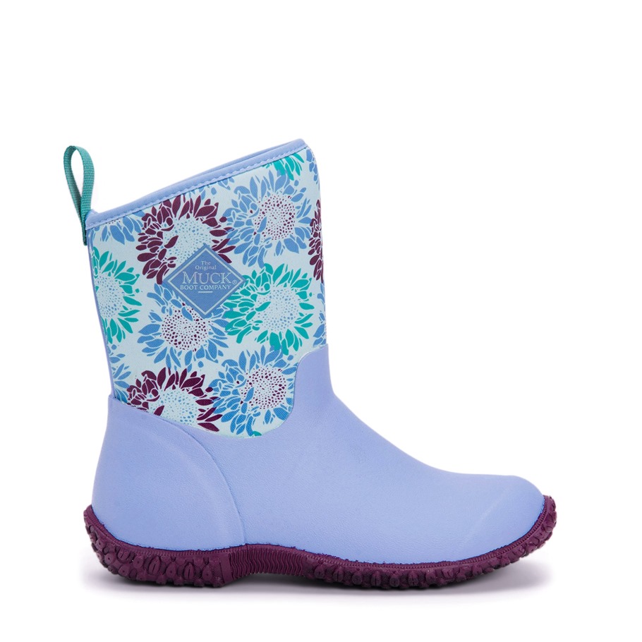 Muckboot Blauwe Irisprint Rhs Muckster Ii Korte Dameslaarzen