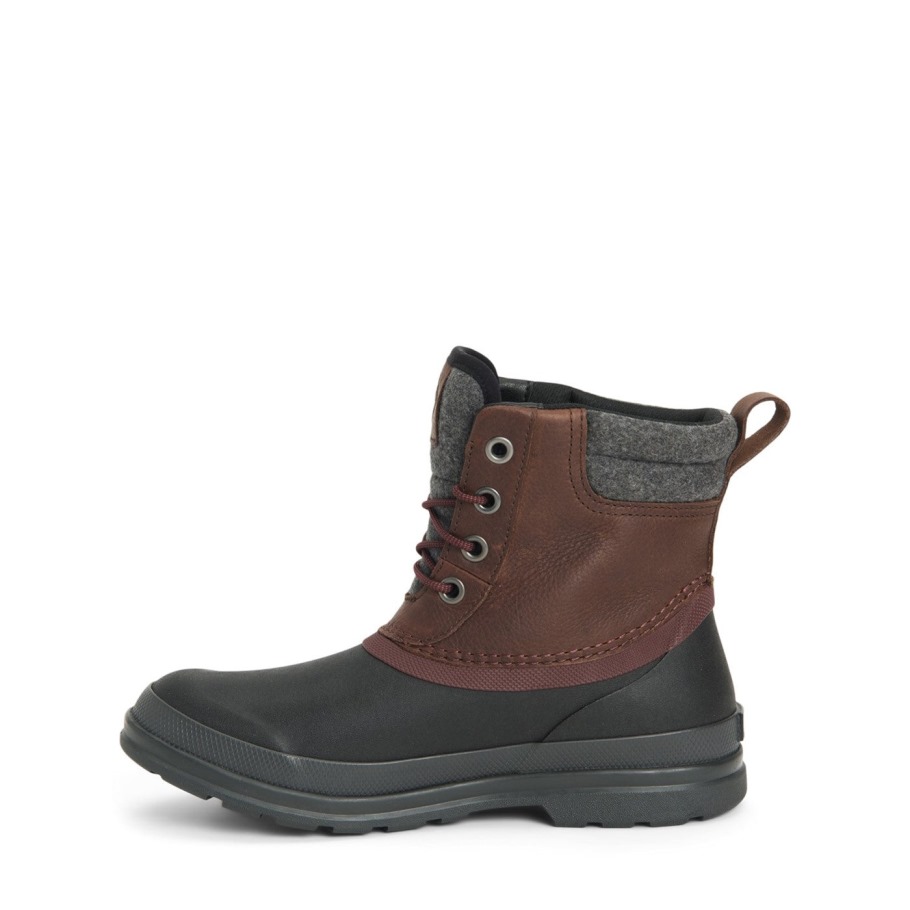 Muckboot Bruine Muck Originals Eend Leren Korte Laarzen Met Veters