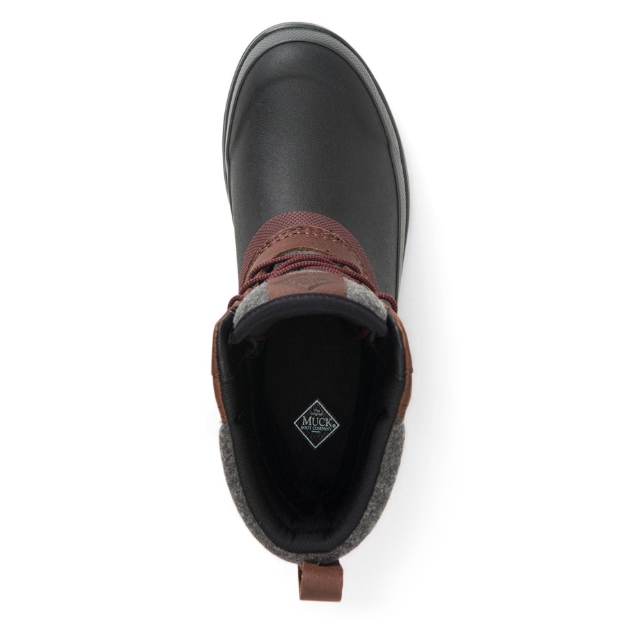 Muckboot Bruine Muck Originals Eend Leren Korte Laarzen Met Veters
