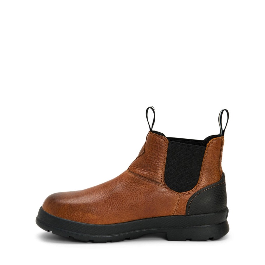 Muckboot Caramel Karwei Leren Chelsea Veiligheidslaarzen Voor Heren