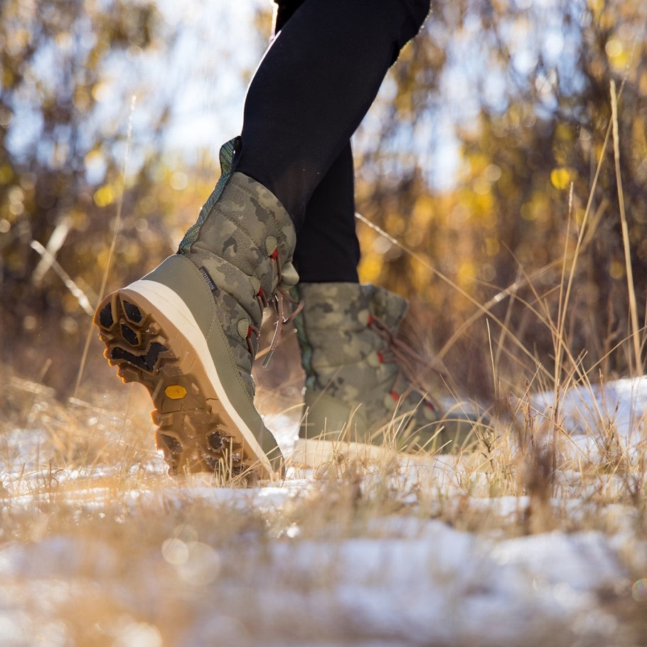 Muckboot Castlerock Camo Print Dames Arctic Ice Nomadische Vibram All Terrain Korte Laarzen