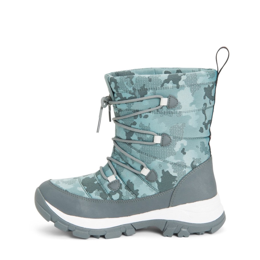 Muckboot Castlerock Camo Print Dames Arctic Ice Nomadische Vibram All Terrain Korte Laarzen