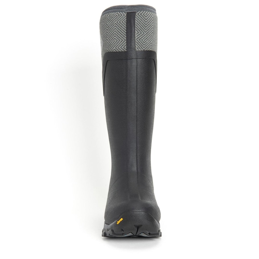 Muckboot Grijze Geometrische Print Dames Arctic Ice Vibram Ag All Terrain Hoge Laarzen