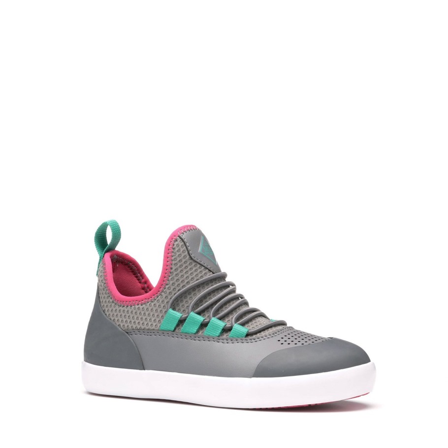 Muckboot Grijs Roze Kids Zomerzonnewende Bungee Schoenen