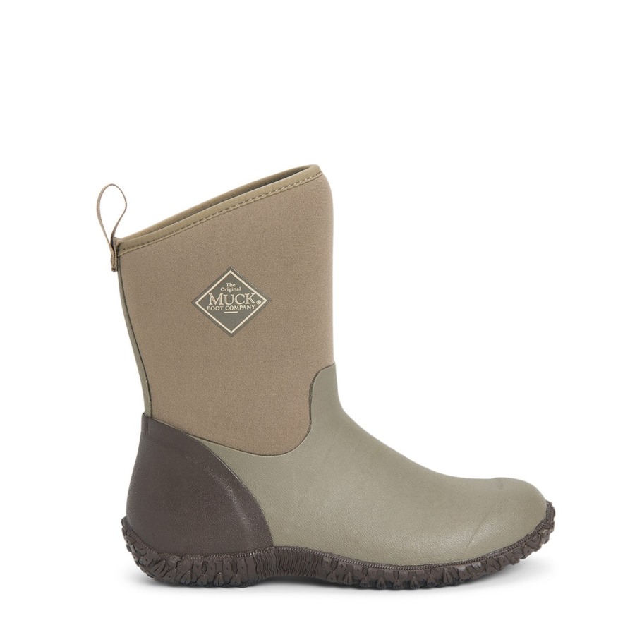 Muckboot Walnoot Geruite Print Rhs Muckster Ii Korte Dameslaarzen