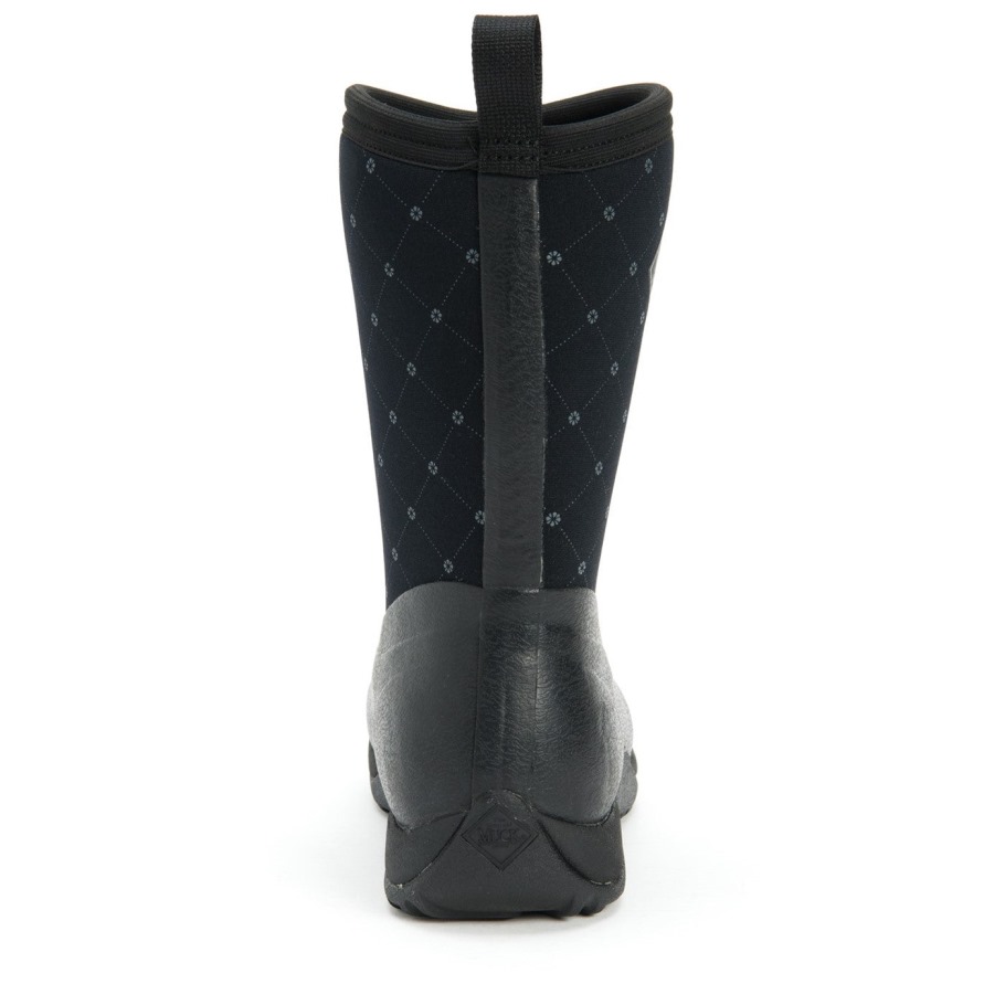 Muckboot Dames Arctic Weekend Korte Laarzen Zwart Castlerock Print