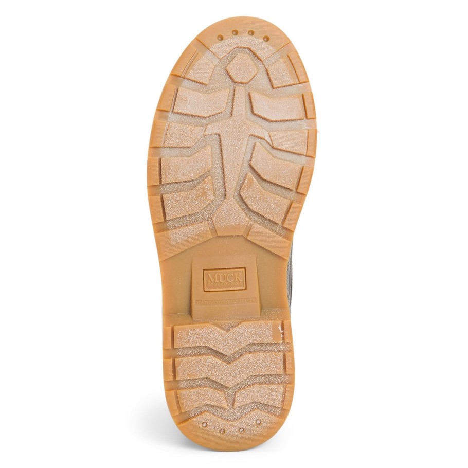 Muckboot Dames Muck Originals Duck Veter Leren Korte Laarzen Tan