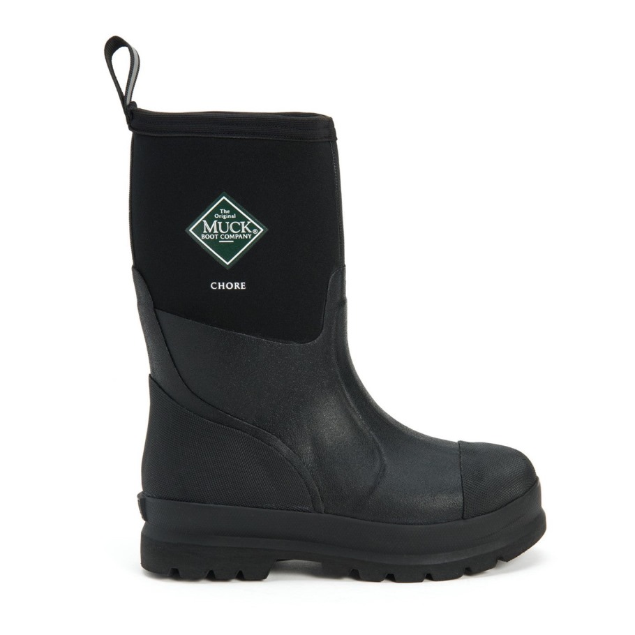 Unisex Chore Klassieke Korte Laarzen Zwarte Muckboot