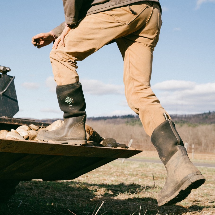 Unisex Chore Klassieke Korte Laarzen Zwarte Muckboot