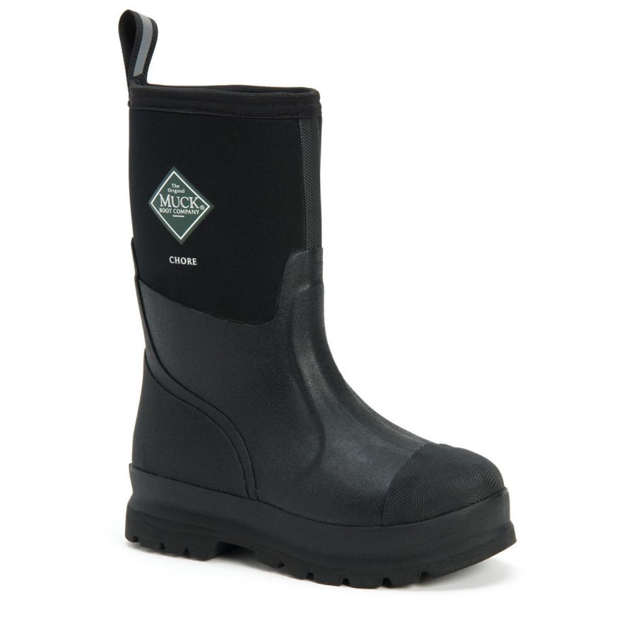 Unisex Chore Klassieke Korte Laarzen Zwarte Muckboot