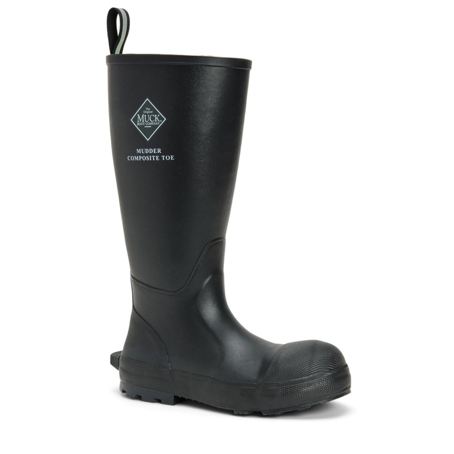 Unisex Mudder S5 Hoge Veiligheidslaarzen Zwarte Muckboot