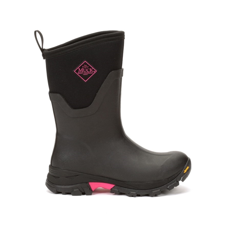 Dames Arctic Ice Vibram Ag All Terrain Korte Laarzen Muckboot Zwart