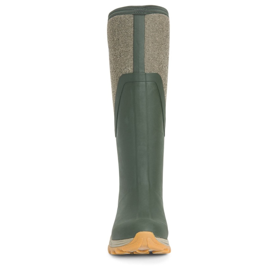 Arctic Sport Ii Hoge Dameslaarzen Olijfgroen Visgraat Print Muckboot