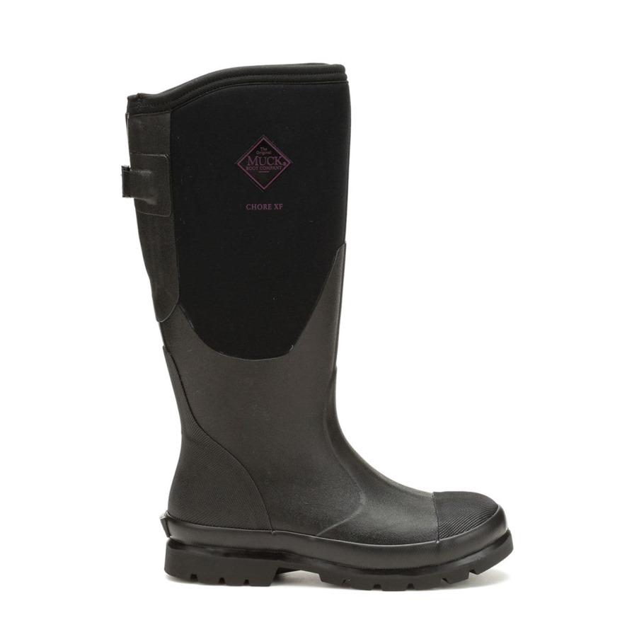 Verstelbare Lange Laarzen Voor Dames, Zwarte Muckboot