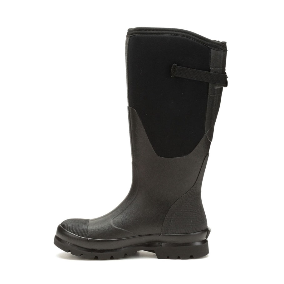Verstelbare Lange Laarzen Voor Dames, Zwarte Muckboot