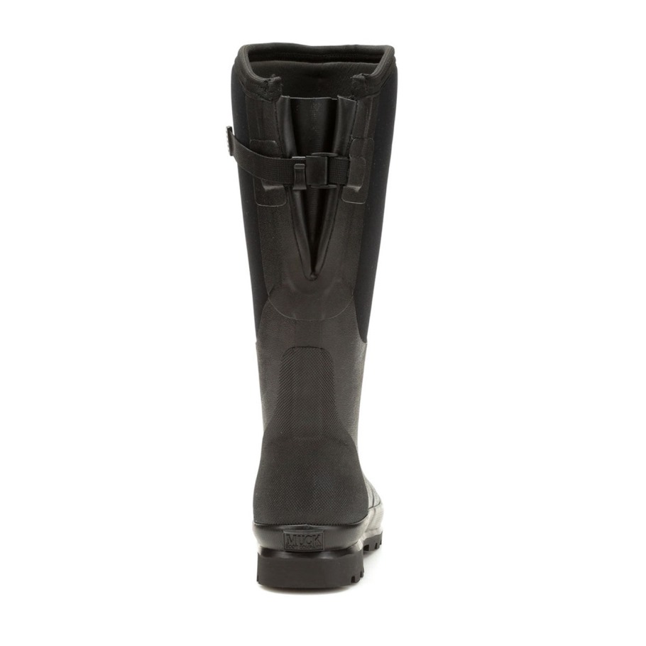 Verstelbare Lange Laarzen Voor Dames, Zwarte Muckboot