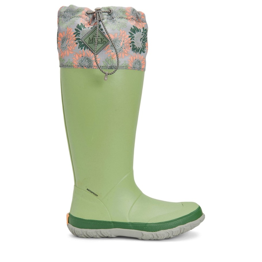 Forager Hoge Dameslaarzen Muckboot Zonnebloemprint