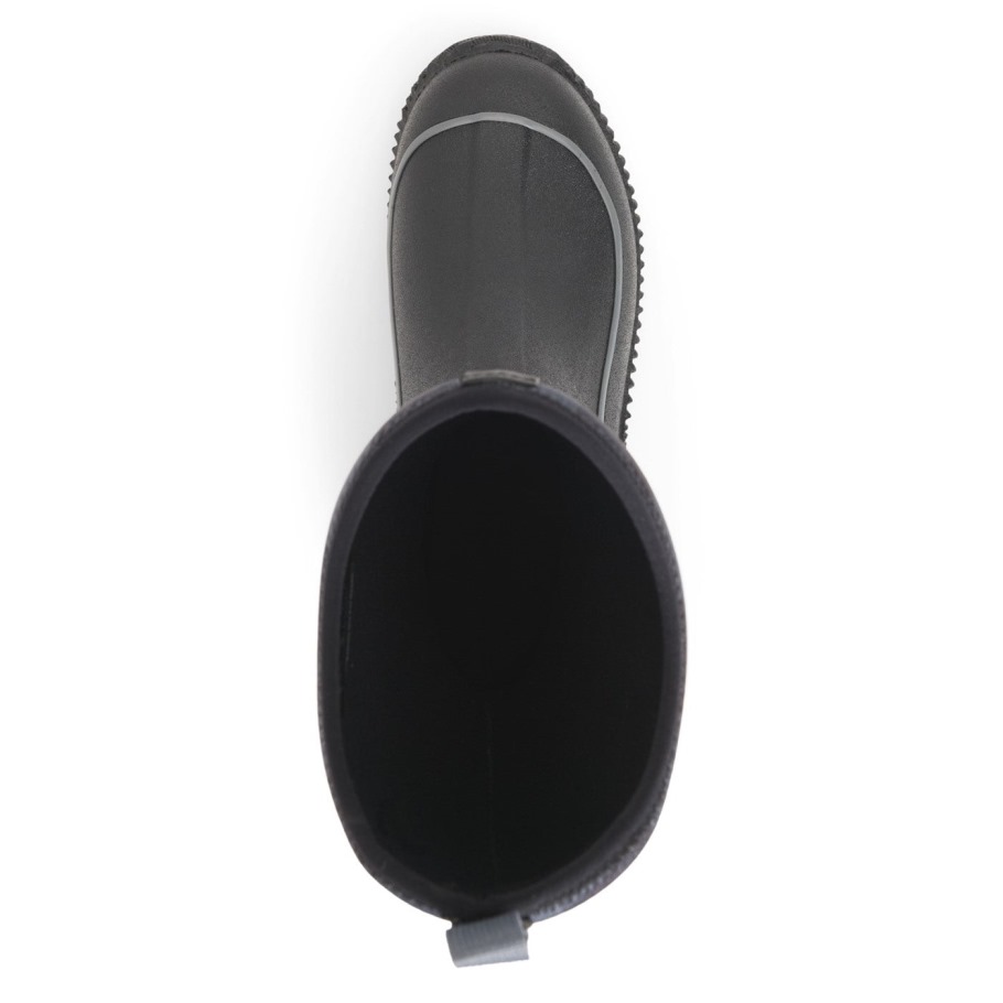 Hale Hoge Dameslaarzen Zwart Grijs Geruite Print Muckboot