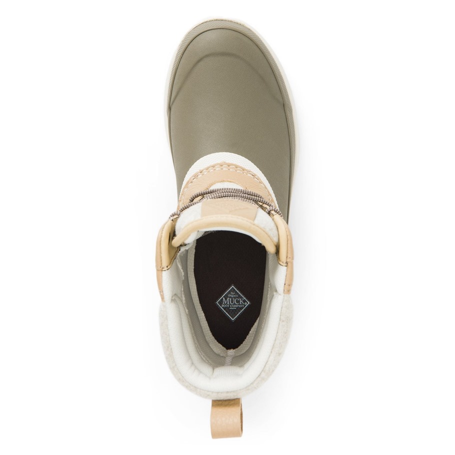 Muck Originals Duck Veter Leren Korte Laarzen Dames Muckboot Taupe