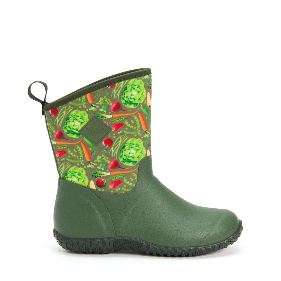 Rhs Muckster Ii Korte Dameslaarzen Muckboot Groene Vega Print