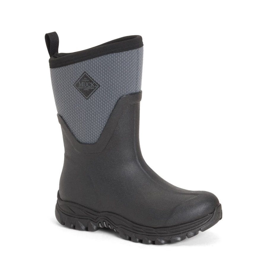 Zwart Grijze Dames Arctic Sport Ii Korte Laarzen Muckboot