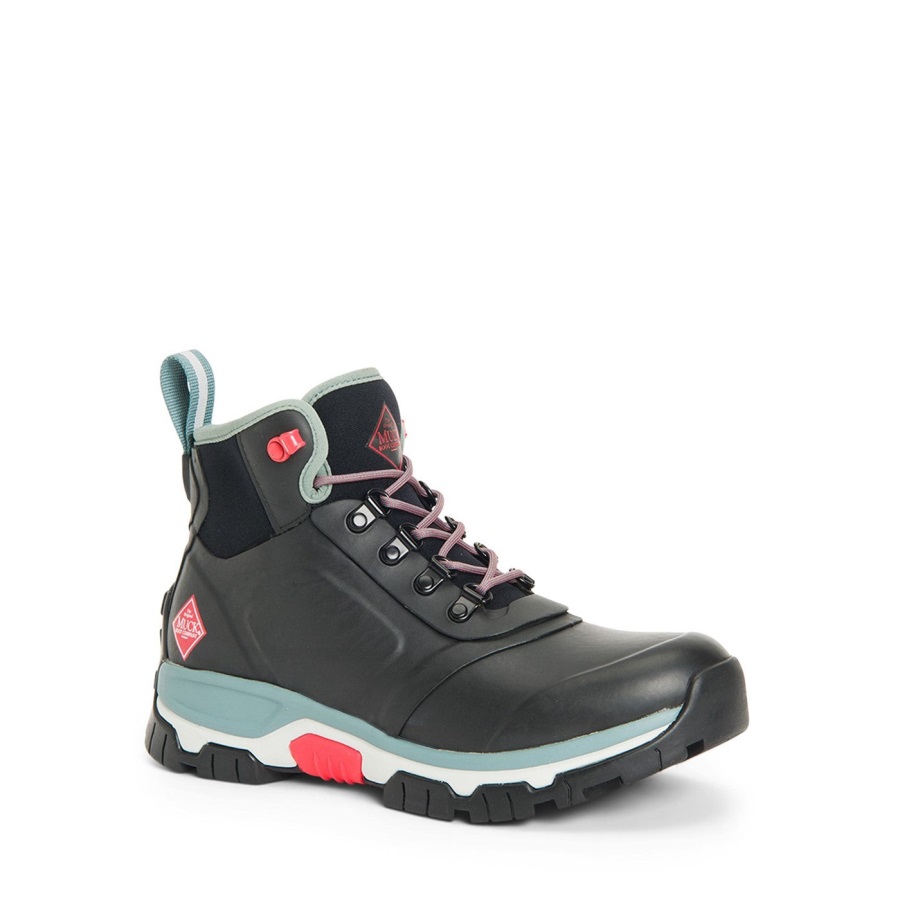 Zwarte Dames Apex Korte Veterlaarzen Muckboot