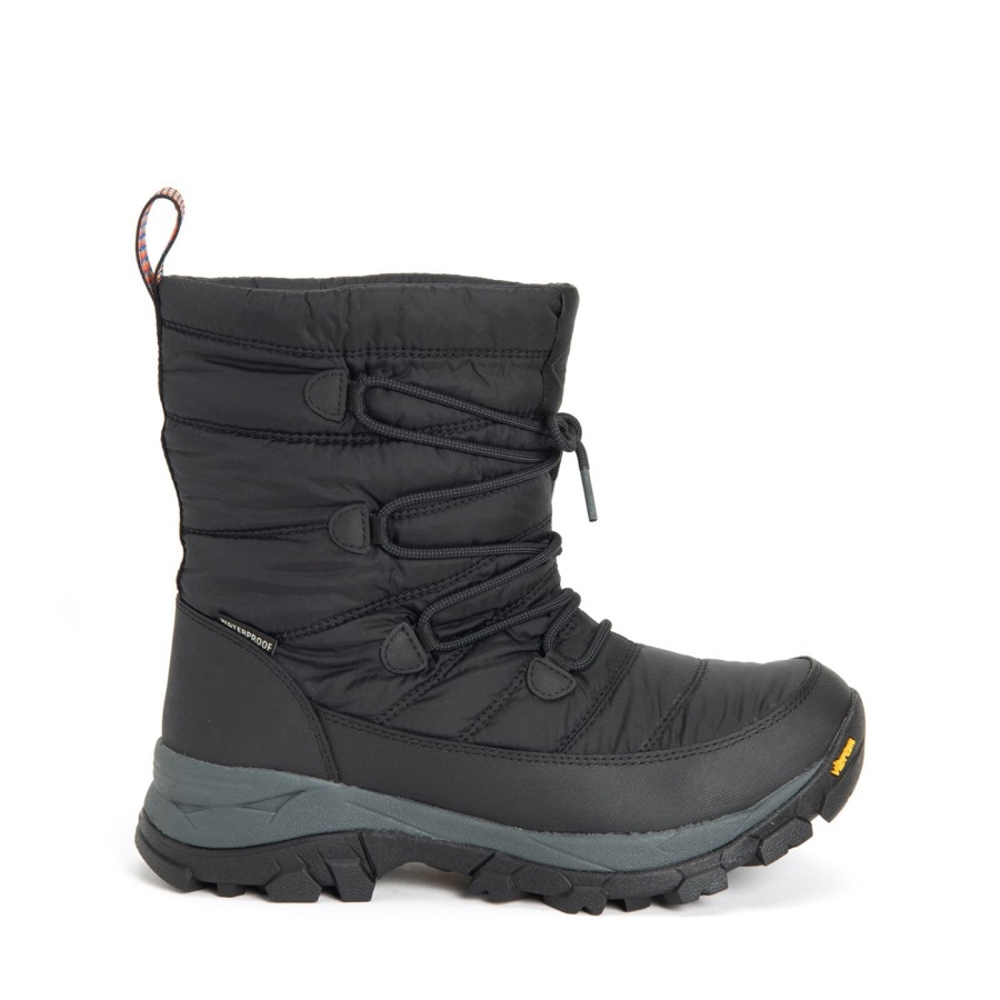 Zwarte Dames Arctic Ice Nomadische Vibram All Terrain Korte Laarzen Muckboot