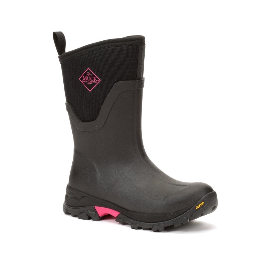 Zwarte Dames Arctic Ice Vibram Ag All Terrain Korte Laarzen Muckboot