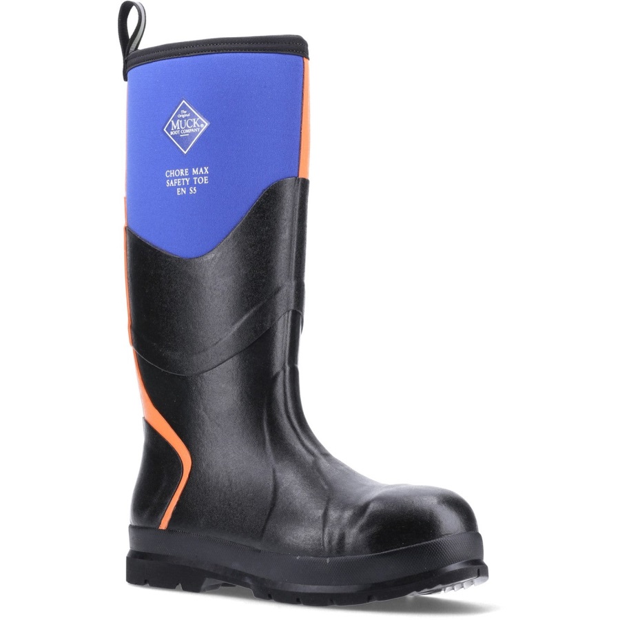 Blauw Oranje Unisex Chore Max Stalen Neus S5 Hoge Laarzen Muckboot