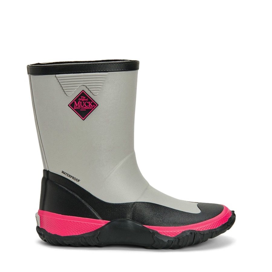 Grijs Zwart Roze Forager Lange Laarzen Muckboot Voor Kinderen