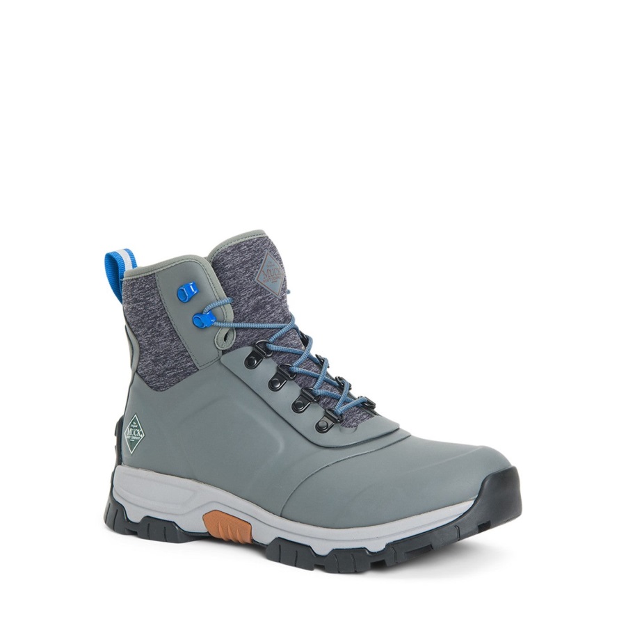 Heren Apex Korte Veterlaarzen Muckboot Grijs
