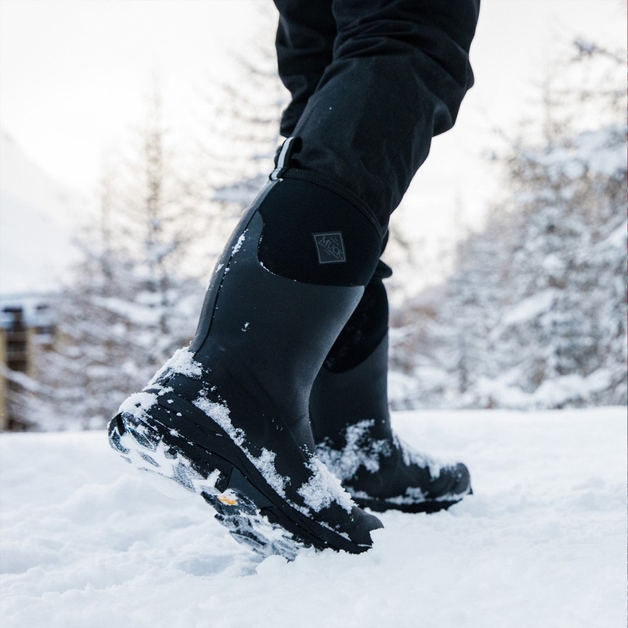 Heren Arctic Ice Vibram Ag All Terrain Korte Laarzen Muckboot Zwart