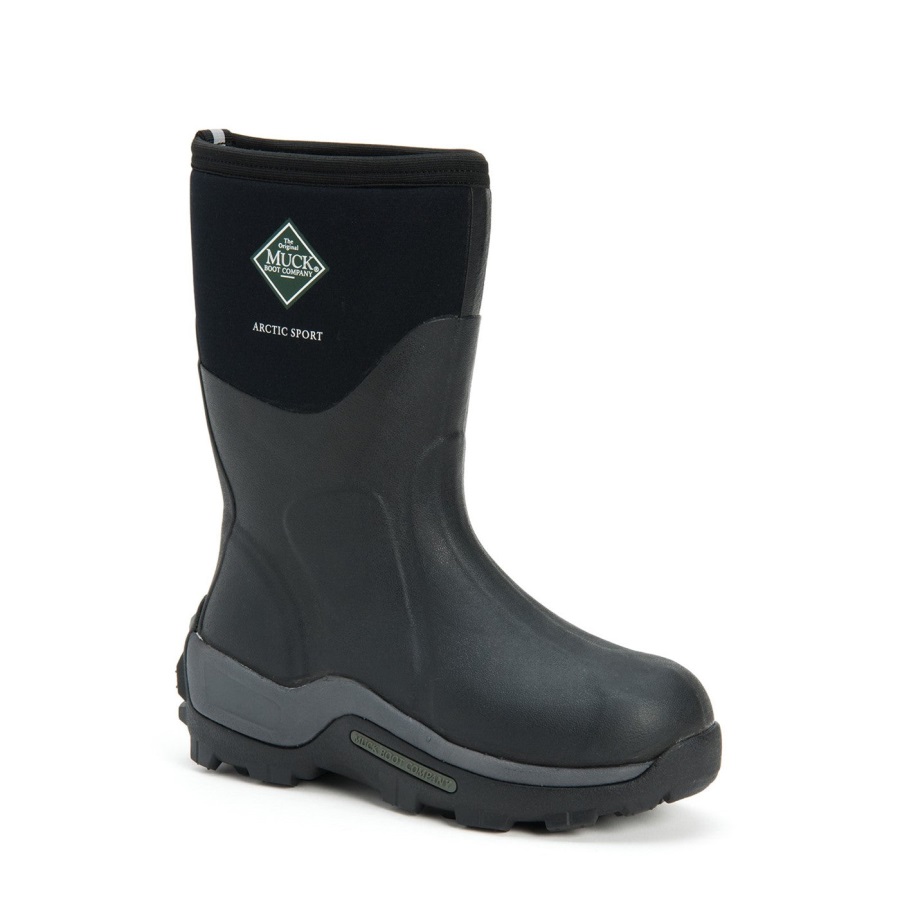 Heren Arctic Sport Korte Laarzen Muckboot Zwart