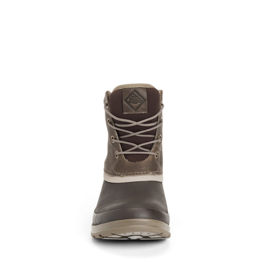 Muck Originals Duck Veter Leren Korte Laarzen Muckboot Taupe