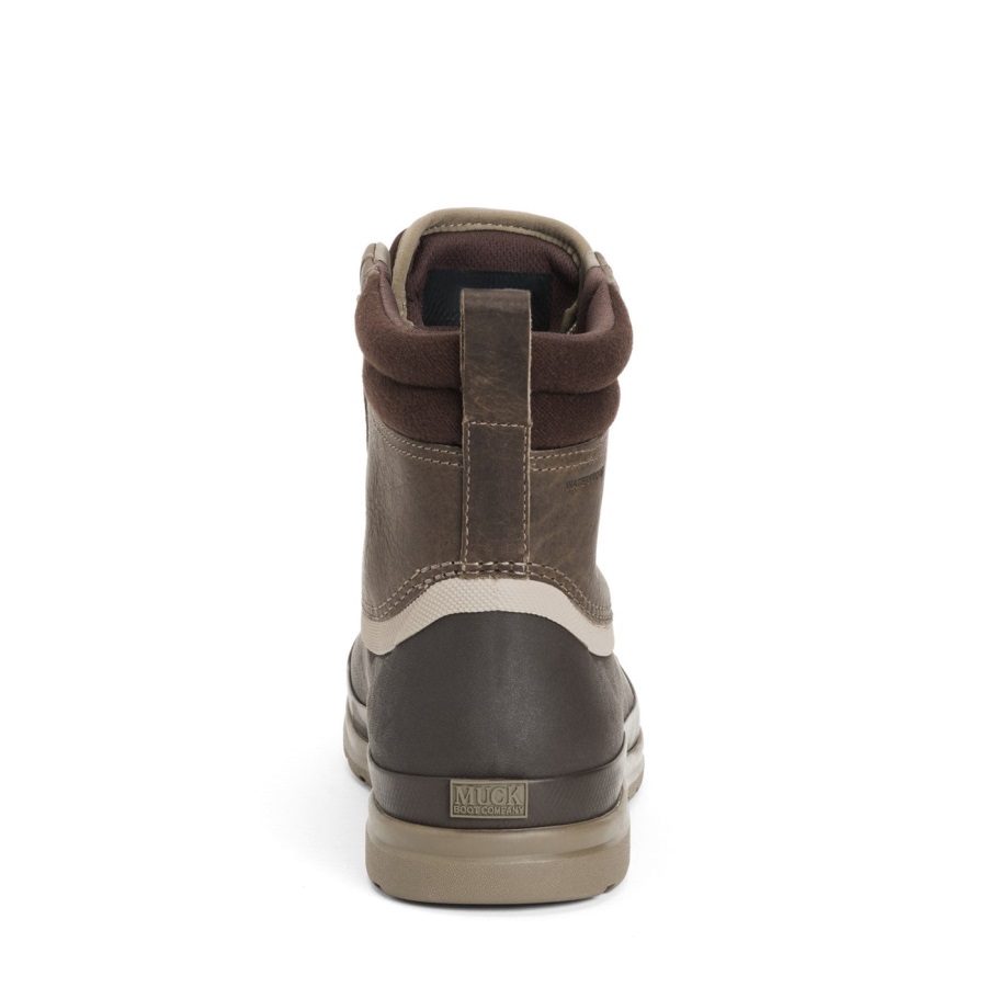 Muck Originals Duck Veter Leren Korte Laarzen Muckboot Taupe