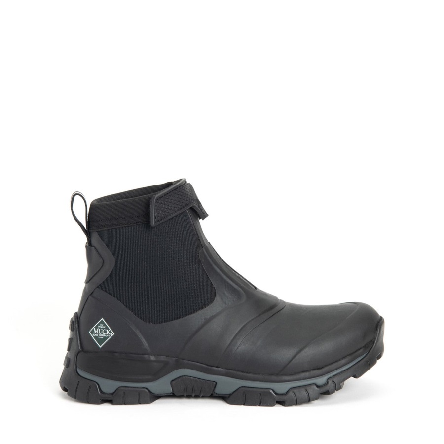 Muckboot Zwarte Korte Laarzen Met Apex-rits Voor Heren