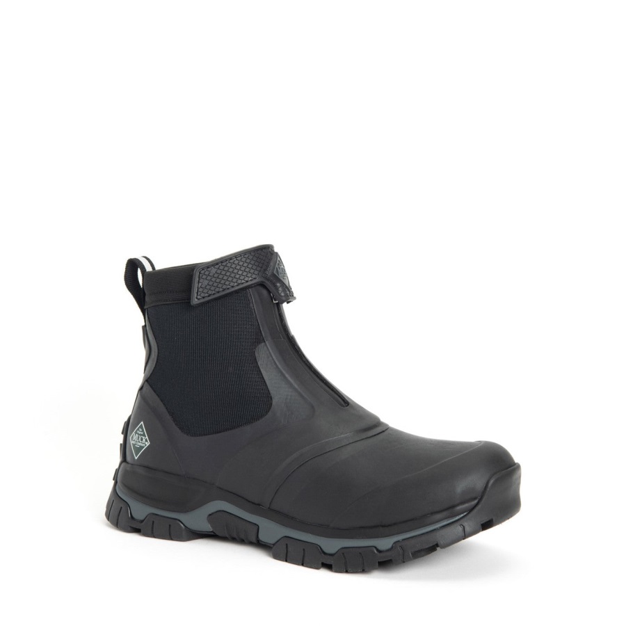 Muckboot Zwarte Korte Laarzen Met Apex-rits Voor Heren