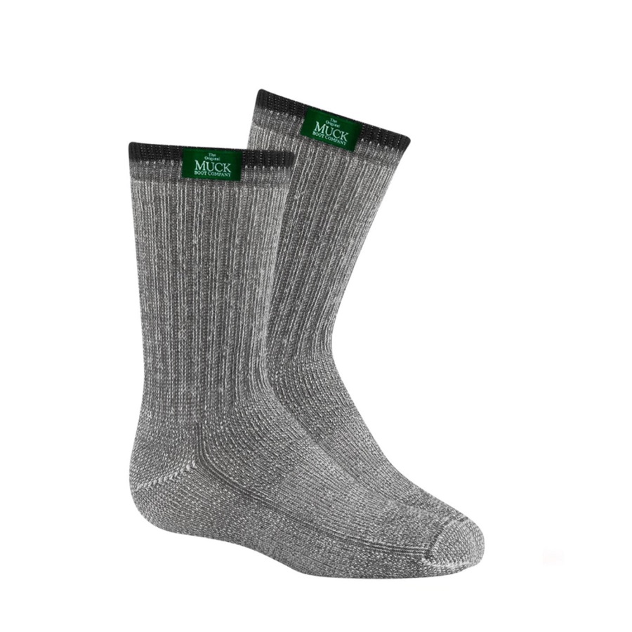 Muckboot Charcoal Merino Wollen Wandelsokken Voor Kinderen