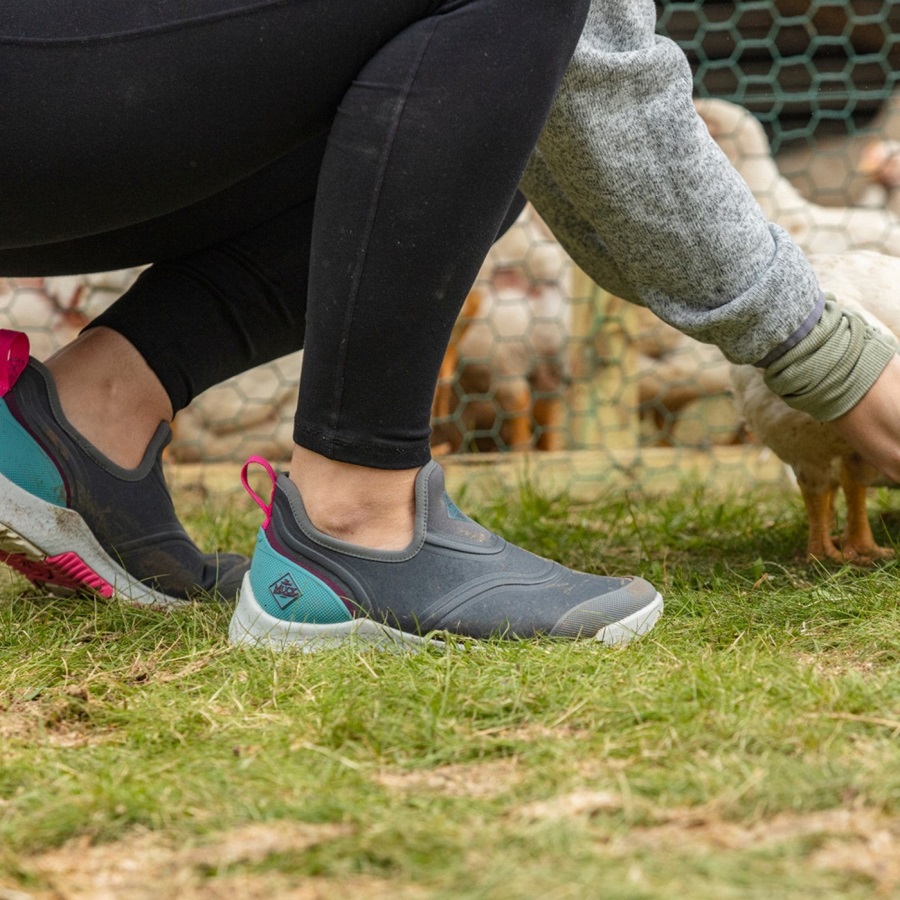 Muckboot Grijze Wintertaling Roze Outscape Damesschoenen