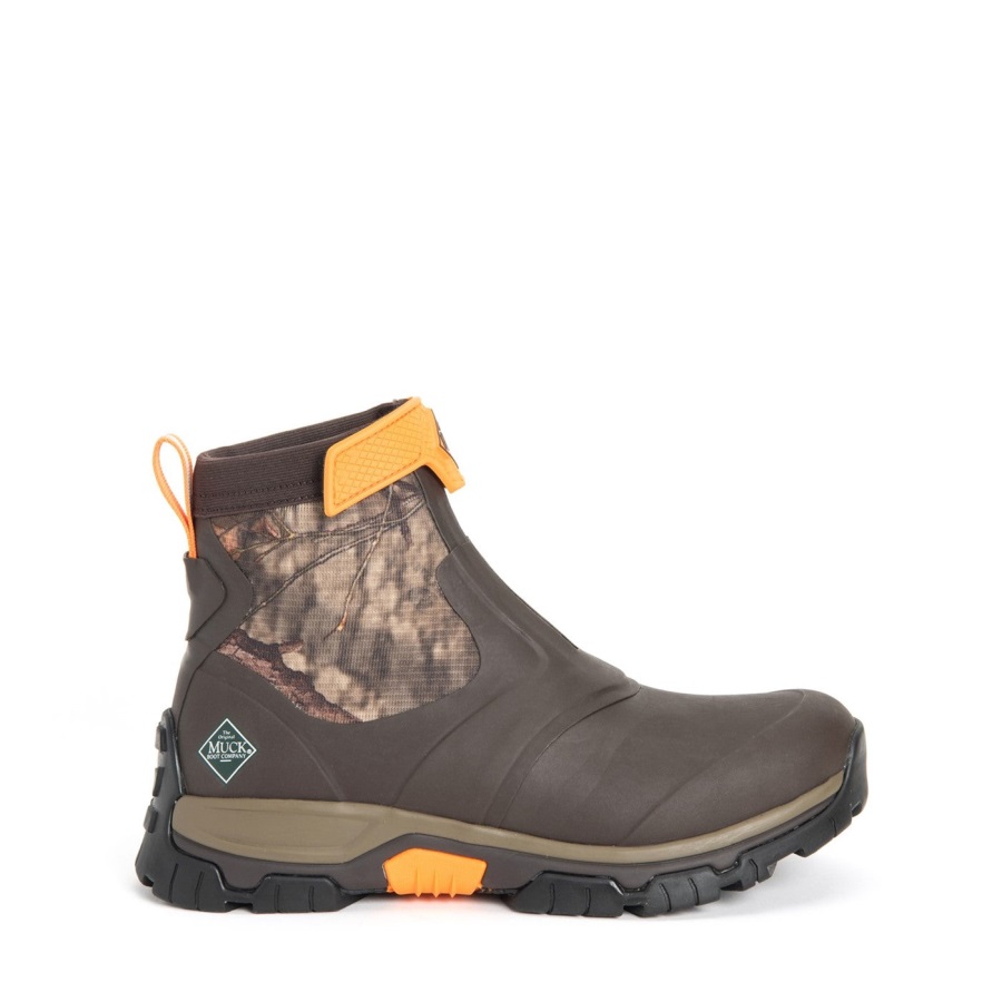 Muckboot Bemoste Eikenhouten Korte Herenlaarzen Met Apex-rits En Countryprint