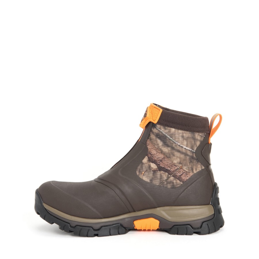 Muckboot Bemoste Eikenhouten Korte Herenlaarzen Met Apex-rits En Countryprint